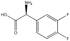 (S)-2-氨基-2-(3,4-二氟苯基)乙酸 结构式