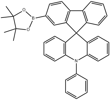10-苯基-2'-频哪醇酯-10H-螺[吖啶-9,9'-芴] 结构式