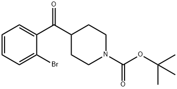 TERT-BUTYL 4-[(2-BROMOPHENYL)CARBONYL]PIPERIDINE-1-CARBOXYLATE 结构式