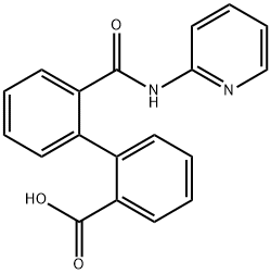 2'-[(2-pyridinylamino)carbonyl][1,1'-biphenyl]-2-carboxylic acid 结构式