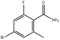 4-溴-2-氟-6-甲基苯甲酰胺 结构式