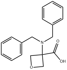 3-(二苄基氨基)氧杂环丁烷-3-甲酸 结构式