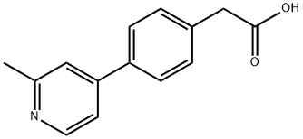 [4-(2-甲基吡啶)]-苯乙酸 结构式