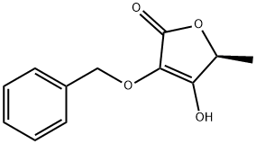 (S) - (+) - 4-羟基-5-甲基-3-(苯基甲氧基)-2(5H) - 呋喃酮 结构式