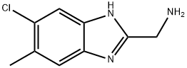 (6-chloro-5-methyl-1H-1,3-benzodiazol-2-yl)methanamine 结构式