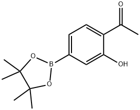 1-(2-hydroxy-4-(4,4,5,5-tetramethyl-1,3,2-dioxaborolan-2-yl)phenyl)ethanone 结构式
