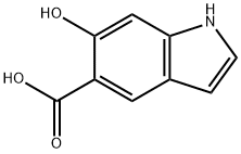 6-羟基-1H-吲哚-5-羧酸 结构式