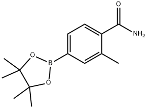 3-甲基-4-氨甲酰基苯硼酸频哪醇酯 结构式