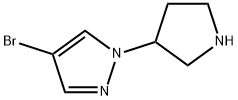4-溴-1-(3-吡咯烷基)吡唑 结构式