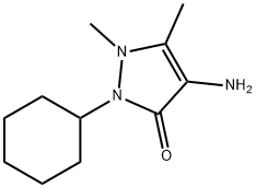 4-amino-2-cyclohexyl-1,5-dimethyl-1,2-dihydro-3H-pyrazol-3-one 结构式
