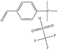 4-甲酰基苯基-N,N,N-三甲基铵-三氟甲磺酸盐 结构式