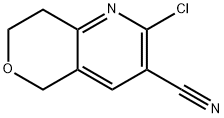 2-CHLORO-5H,7H,8H-PYRANO[4,3-B]PYRIDINE-3-CARBONITRILE 结构式