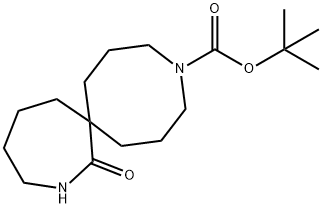 叔-丁基 1-氧亚基-2,11-二氮杂螺[6.7]十四烷-11-甲酸基酯 结构式