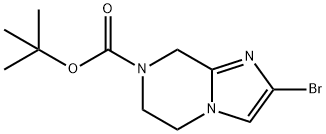 叔-丁基 2-溴-5,6-二氢咪唑并[1,2-A]吡嗪-7(8H)-甲酸基酯 结构式