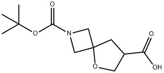 2-(叔丁氧基羰基)-5-氧杂-2-氮杂螺[3.4]辛烷-7-羧酸 结构式
