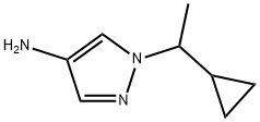 1-(1-CYCLOPROPYLETHYL)-1H-PYRAZOL-4-AMINE 结构式