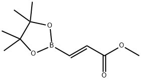 (2E)-3-(4,4,5,5-四甲基-1,3,2-二氧苯甲酸-2-基)丙烯酸甲酯 结构式