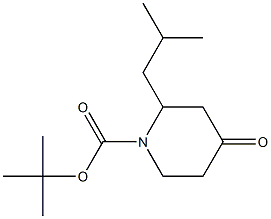 tert-butyl 2-isobutyl-4-oxopiperidine-1-carboxylate 结构式