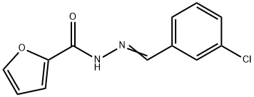 N'-[(E)-(3-chlorophenyl)methylidene]furan-2-carbohydrazide 结构式