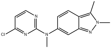 N-(4-chloro-2-pyrimidinyl)-N,2,3-trimethyl-2H-Indazol-6-amine 结构式