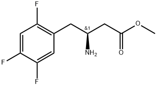 (S)-Methyl 3-amino-4-(2,4,5-trifluorophenyl)butanoate HCl 结构式