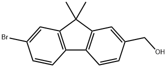 (7-bromo-9,9-dimethyl-9H-fluoren-2-yl)methanol 结构式