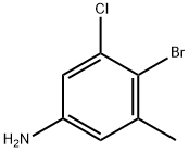 4-溴-3-氯-5-甲基苯胺 结构式