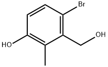 4-BROMO-3-HYDROXYMETHYL-2-METHYL PHENOL 结构式