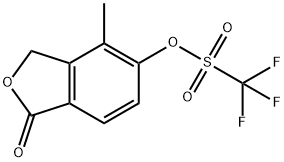 trifluoromethanesulfonic acid 4-methyl-1-oxo-1,3-dihydro-isobenzofuran-5-yl ester 结构式