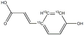 反式对羟基肉桂酸-13C3 结构式
