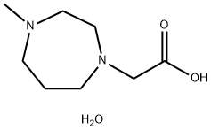 2-(4-甲基-1,4-二氮杂环庚烷-1-基)乙酸水合物 结构式