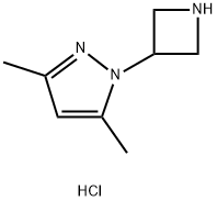 1-(氮杂环丁烷-3-基)-3,5-二甲基-1H-吡唑二盐酸盐 结构式