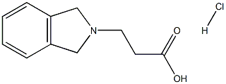 3-(2,3-二氢-1H-异吲哚-2-基)丙酸盐酸盐 结构式