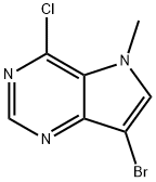 7-溴-4-氯-5-甲基-5H-吡咯并[3,2-D]嘧啶 结构式