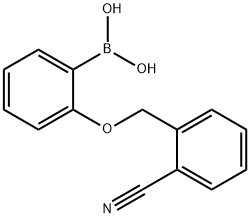 2-(2-氰基苄氧基)-苯基硼酸 结构式