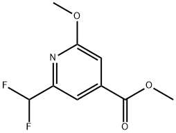 Methyl 2-(difluoromethyl)-6-methoxyisonicotinate 结构式