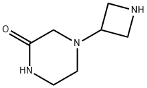 4-(氮杂环丁烷-3-基)哌嗪-2-酮 结构式