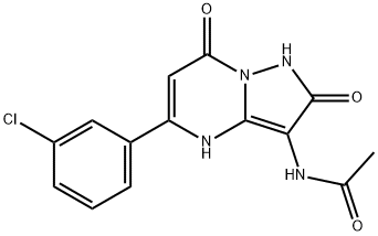N-(5-(3-Chlorophenyl)-2,7-dioxo-1,2,4,7-tetrahydropyrazolo[1,5-a]pyrimidin-3-yl)acetamide 结构式