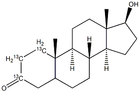 Dihydrotestosterone-[13C3] 结构式