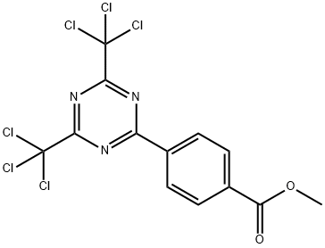 4-(4,6-双(三氯甲基)-1,3,5-三嗪-2-基)苯甲酸甲酯 结构式