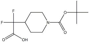2-(1-(BOC)哌啶-4-基)-2,2-二氟乙酸 结构式