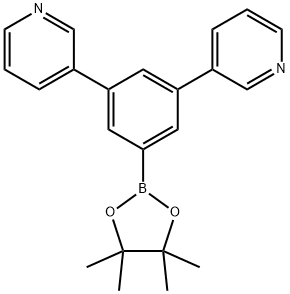 3,3'-(5-(4,4,5,5-tetramethyl-1,3,2-dioxaborolan-2-yl)-1,3-phenylene)dipyridine 结构式