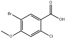 5-溴-2-氯-4-甲氧基苯甲酸 结构式