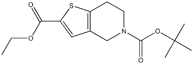 Ethyl 5-Boc-4,5,6,7-tetrahydrothieno[3,2-c]pyridine-2-carboxylate 结构式