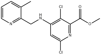 Methyl 3,6-dichloro-4-(((3-methylpyridin-2-yl)methyl)amino)picolinate 结构式