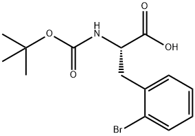 N-BOC-2-溴苯丙氨酸 结构式
