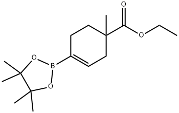 乙基1-甲基-4-(4,4,5,5-四甲基-1,3,2-二噁硼烷-2-基)环己烷-3-烯-1-羧酸酯 结构式