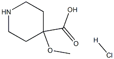 4-Methoxy-piperidine-4-carboxylic acid hydrochloride 结构式