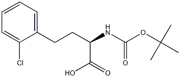 (R)-2-((叔丁氧基羰基)氨基)-4-(2-氯苯基)丁酸 结构式