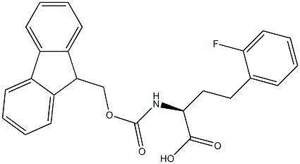 (S)-2-((((9H-芴-9-基)甲氧基)羰基)氨基)-4-(2-氟苯基)丁酸 结构式